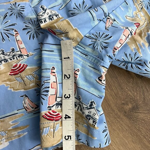 Crown and Ivy Light House Beach Patterned Shorts Sz 12 - Picture 6 of 8